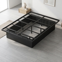 Cadre de lit d'hôtel, mobilier de chambre d'hôtel, lit plateforme en métal taille King Queen, base de lit d'hôtel en acier pour auberge