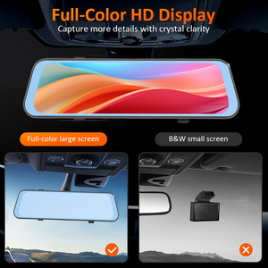 Specchietto Retrovisore con Dash Cam a 3 Obiettivi da 10 Pollici, Full HD 1080P, Schermo Touch, Visione Notturna e Monitoraggio Parcheggio - Product Image 2