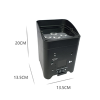 1PCS Projecteur PAR LED sans fil télécommandé 6x18W 6-en-1 RGBAW+UV sur batterie, mobile, pour discothèque, KTV, bar, lumières de Noël
