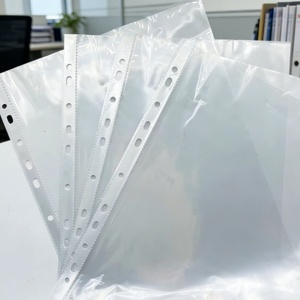 Pochette pour documents imperméable format A4, protège-feuilles transparent à 11 trous, sac de rangement pour papier - Product Image 4
