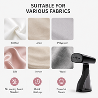 Défroisseur Vapeur Portable 380ML avec Réservoir Amovible, Défroisseur Vapeur à Main, Fer à Vapeur de Voyage