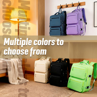 Mochila de viaje impermeable a la moda, mochila de negocios antirrobo con carga USB expandible de gran capacidad para ordenador portátil, mochila de negocios