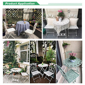 Cina produttori professionali Vintage moderno all'aperto rustico bistrot mobili rotondi piccolo tavolo pieghevole per il <span class=keywords><strong>giardino</strong></span> - Product Image 6