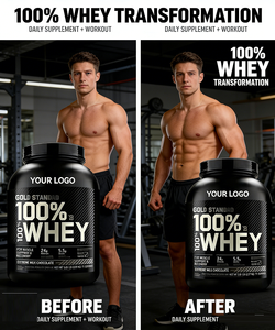 Poudre de protéine de lactosérum Organique Sans Sucre Fitness Sport Gym Suppléments de Gain de Poids pour Musculation Mass Gainer - Product Image 2