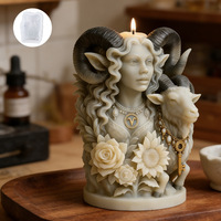 Nuevas Ideas Molde de Silicona de Grado Alimenticio con Forma de Diosa Cabra para Velas, Resina Epoxi, Velas de Aromaterapia y Yeso, para Manualidades DIY, Forma Irregular
