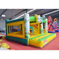 Château gonflable mignon en forme de insecte de la jungle avec toboggan pour les fêtes d'anniversaire des enfants et les locations d'événements