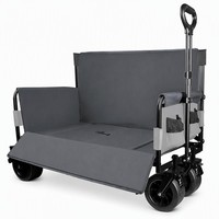 Chariot de camping pliable avec sièges, capacité 250 kg, chariot de camping pliable, poussette, canapé-voiture pour festivals de musique en plein air, pêche
