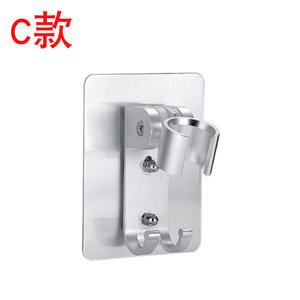 Support de pomme de douche réglable universel sans perçage, accessoire de salle de bain rectangulaire plaqué - Product Image 3