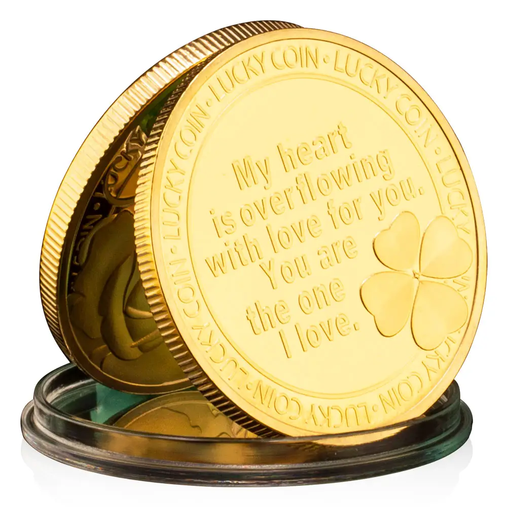 आई लव यू लकी कॉइन क्रिएटिव गिफ्ट संग्रहणीय सिल्वर गोल्ड प्लेटेड स्मारिका सिक्का आप वह हैं जिन्हें मैं स्मारक सिक्का उपहार पसंद करता हूं