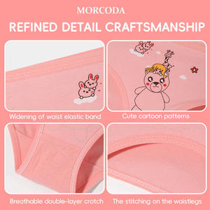 Culottes Imprimées Morcoda pour Jeune Fille Vente en Gros Dessin Animé Doux et Confortable Phase de Développement Bonne Qualité Couleur Unie - Product Image 4