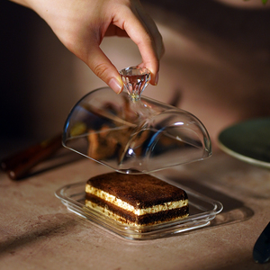 Cổ điển Acrylic bơ pho mát lưu trữ Crisper hộ gia đình nhà bếp Baking công cụ thực phẩm lưu trữ món tráng miệng <span class=keywords><strong>container</strong></span> cho Baking Set - Product Image 4