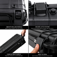 Étui rigide en plastique personnalisé GD6063 de 45 pouces, étui pour pistolet Tazer IP67, boîte à outils étanche pour armes à feu