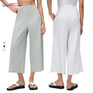 Pantalon Capri Athlétique Ample et Court, Respirant, Séchage Rapide, Taille Haute Élastique, Coupe Droite Large, Idéal Sport et Loisirs - Product Image 1
