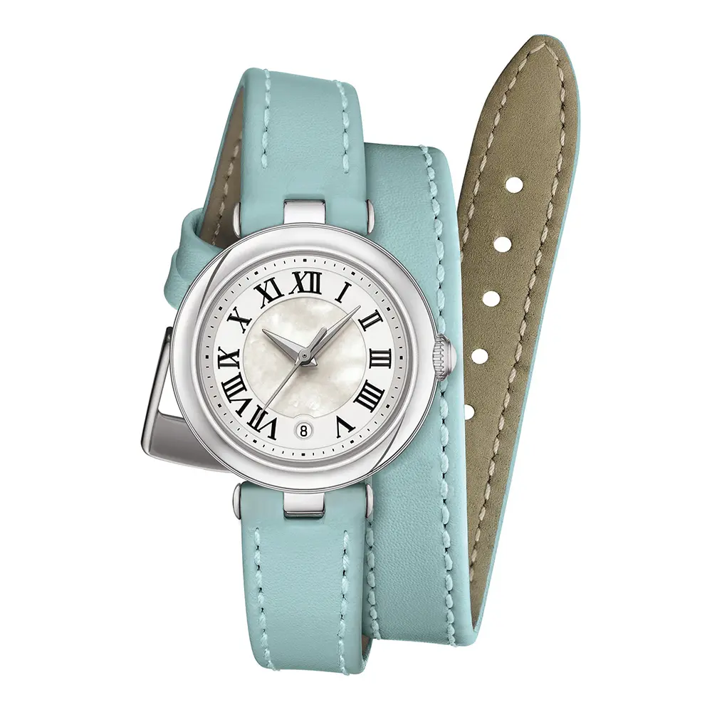 Jam tangan wanita Swiss Fashion ujung kustom jam tangan kulit Dial Mini melingkar jam tangan fashion wanita mewah pergelangan tangan