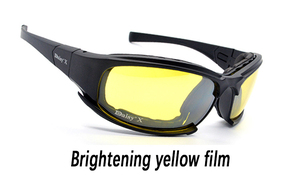 แว่นตาโพลาไรซ์ยุทธวิธี แว่นตากันแดดกลางคืนพร้อมเลนส์ 4 แบบ แว่นตาสำหรับผู้ชาย แว่นตาสำหรับยิงปืน แว่นกันแดดยุทธวิธี - Product Image 2