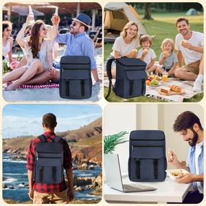 Bolsa Térmica Personalizada con Logotipo, Impermeable, Ideal para Viajes, Entrega de Comida, Cerveza, Vino, Picnic, Almuerzo, Mochila Refrigerante - Product Image 5