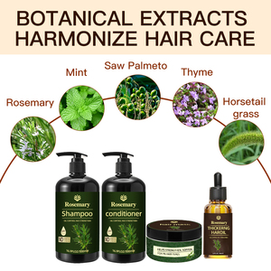 Juego de champú y acondicionador de árbol de té para el crecimiento del cabello de menta de Romero orgánico natural de fábrica OEM - Product Image 4