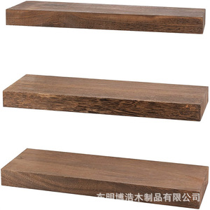 Wooden Floating <b>Shelf</b> Solid Wood Rectangle <b>Wall</b> <b>Mounted</b> Living Room Storage <b>Shelves</b> Bh 514 - Product Image 1