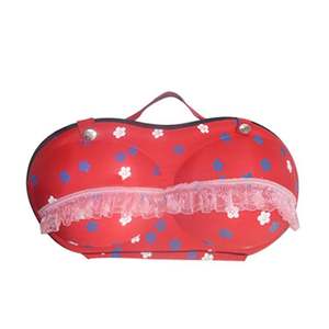 Organisateur de soutien-gorge portable multifonctionnel pour la maison avec étui rigide de voyage à fermeture éclair pour le rangement des soutien-gorges et des bikinis, fonction anti-odeur - Product Image 4