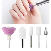 Ensemble de 5 embouts de ponçage pour ongles en diamant, têtes de polissage électriques durables pour l'élimination des cuticules