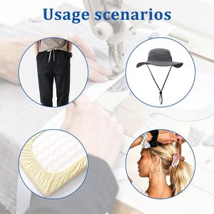 Ruban élastique en polyester noir, bande élastique à haute extensibilité pour la couture de vêtements et de textiles de maison - Product Image 3