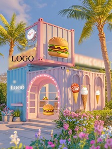 <span class=keywords><strong>Maison</strong></span> en conteneur <span class=keywords><strong>Maison</strong></span> en conteneur pour café et restauration rapide Cabine moderne Kiosque à crème glacée <span class=keywords><strong>Maison</strong></span> en conteneur - Product Image 6