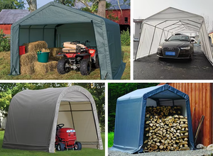 Abri de voiture de grande capacité, écologique, 20x12 pieds, résistant, auvent de voiture, garage, abri de voiture, tente de fête - Product Image 6