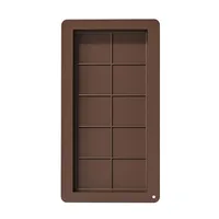 10 trous antiadhésifs bricolage outils de cuisson formes rectangulaires moules à biscuits en silicone pour la cuisson à la maison de bonbons et biscuits outils de gâteau