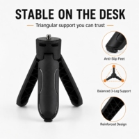 Mini trépied pliable à une pression avec vis 1/4, poignée portable pour appareil photo, idéal pour les vlogs, les voyages et la prise de vue sur bureau