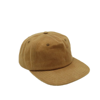Grosir topi coklat pinggiran datar tidak terstruktur Logo kustom topi Snapback 5-Panel untuk pria penawaran menarik fitur kain umum luar ruangan
