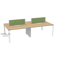 Muebles Comerciales 2026, Estación de Trabajo para Personal, Mesa de Oficina Estándar para 6 Personas, Escritorio de Computadora con Marco Metálico