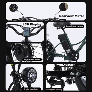 WOWI Triciclo Eléctrico Cheetah de 24 Pulgadas con Motor, Asistencia al Pedaleo, Neumáticos Gruesos, Carrocería Abierta, Carga Útil de 200-300 kg, <span class=keywords><strong>12V</strong></span> - Product Image 2