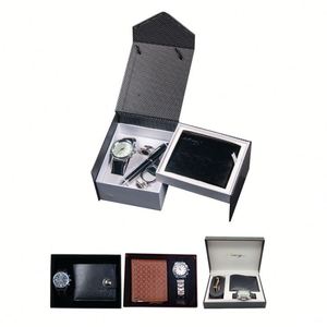 Wholesale Man 5 Pieces Gift Set Valentine Luxury <b>Wallet</b> and Belt Watch Gift Box Set for Men - Product Image 1
