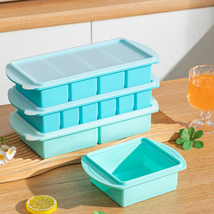 Grandes moules à glace carrées en silicone de qualité alimentaire, capacité 1L, pour glaces à congélation rapide, démoulage facile, outils pour crème glacée - Product Image 4