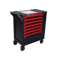 Armoire à outils en fer avec roues, peinture poudrée, personnalisable OEM, pour garage, atelier, réparation automobile, garantie 1 an, serrure à clé, charge maximale 300 kg