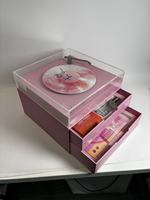 Kotak Hadiah Kalender Advent Pemutar Musik Vinyl Kustom, Kemasan Kalender Kardus, Kotak Laci untuk Kosmetik, Parfum & Kue Bulan