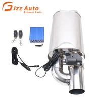 Válvula de escape eléctrica de 3 pulgadas con entrada y salida, silenciador de flujo ajustable, cuerpo de 8.5x6 pulgadas, diseño Valvetronic, silenciador con válvula para modificación de automóviles