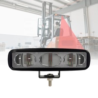 Feu de signalisation LED de sécurité pour chariot élévateur, faisceau longue portée zone rouge, 30W super lumineux, 12-80V, lumière rouge en arc pour chariot élévateur