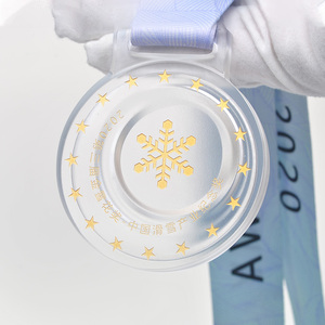 Vente en gros, sports de football, cristal, prix de course, médailles et trophée en glaçure colorée - Product Image 2