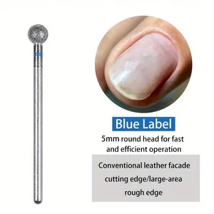 1PC/2/4PCS 5mm Small Round Head Nail <b>Drill</b> <b>Bits</b> Diamond Cuticle Clean Ball Head Nail <b>Bits</b> for Electric Cuticle Detail Rotary - Product Image 3