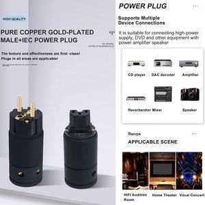 <span class=keywords><strong>Prise</strong></span> électrique NEMA version américaine YIVO XSSH <span class=keywords><strong>HIFI</strong></span> Audio en aluminium plaqué cuivre pur or noir neutre 3 broches connecteurs <span class=keywords><strong>prise</strong></span> - Product Image 2