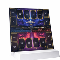 Tapis de jeu double face personnalisé avec zone de cartes et suivi des scores pour tournois de jeux