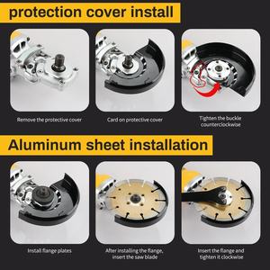 เครื่องเจียรไฟฟ้าไร้สาย <span class=keywords><strong>DCG405</strong></span> ขนาด 100/125 มม. 18V แบตเตอรี่ลิเธียม แบบหัวแบน พร้อมแบตเตอรี่ 6.0Ah ความเร็ว 9000 รอบ/นาที เครื่องมือตัดแบบมือถือ - Product Image 2