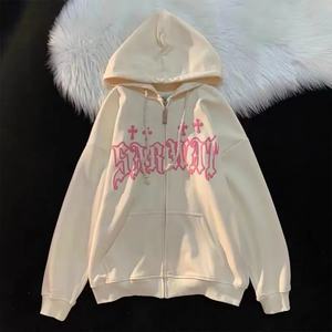 Sudaderas con Capucha Estampadas con Letras Estilo Harajuku para Mujer y Hombre, Sudaderas Holgadas de Manga Larga Estilo Retro Americano, Chaquetas con Capucha y Cremallera Y2K - Product Image 2