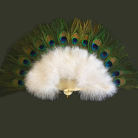 Éventails en plumes de dinde teintes et personnalisables pour mariages, vente en gros à prix abordable, idéaux pour les spectacles sur scène