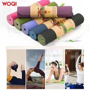 Esterilla de yoga Woqi de 6 mm de grosor, plegable, antideslizante, rectangular, para fitness y moldeamiento corporal, color rosa intenso - Product Image 4