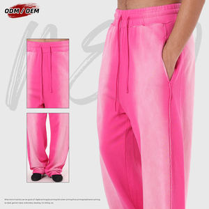 Pantalones de algodón vintage para hombre con efecto desgastado, dobladillo sin rematar, estilo deportivo casual para danza jazz - Product Image 5