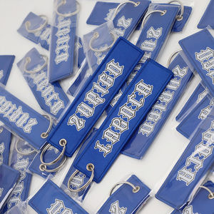 LBR Porte-clés tissé avec étiquette de jet personnalisée avec votre propre logo Échantillon gratuit Étiquette de <span class=keywords><strong>vol</strong></span> bon marché - Product Image 4