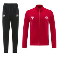 Nueva Temporada, Chaqueta de Fútbol Transpirable 100% Poliéster al por Mayor, Ropa Deportiva con Cierre de Cremallera y Estampado por Transferencia Térmica para Hombre