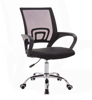 Chaises de bureau ergonomiques de haute qualité chaise pivotante en maille avec dossier moyen noir personnalisé